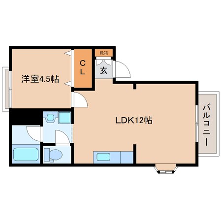 三郷駅 徒歩9分 1階の物件間取画像